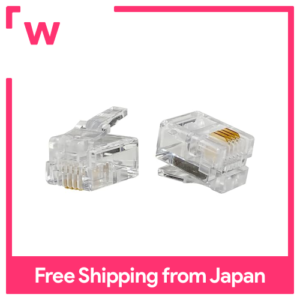 TARO'S RJ11 / 12 Modular plug / connector 6 poles 4 cores (6P4C) 10 pieces Eco simple package CRJ11-10P4