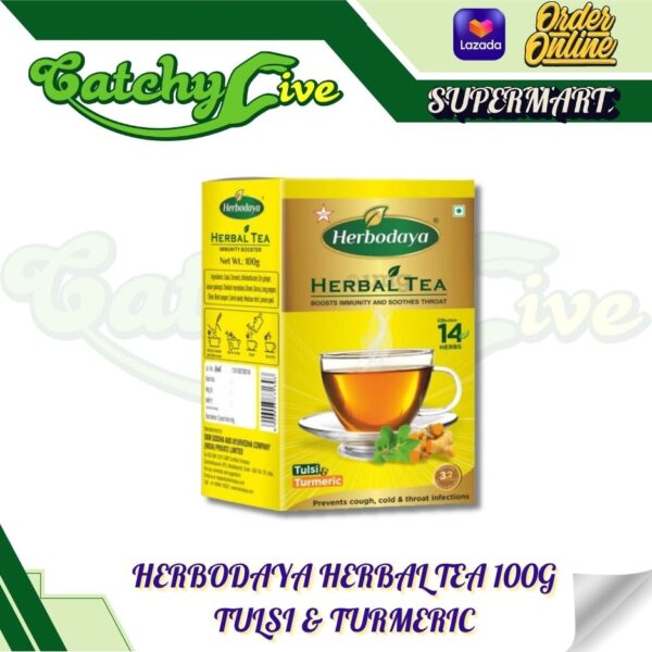 HERBODAYA HERBAL TEA 100G MINT & TURMERIC/TULSI & TURMERIC