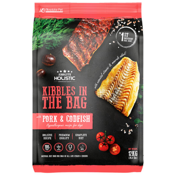 Absolute Holistic Pork & Codfish 12kg [Kibbles in the bag]