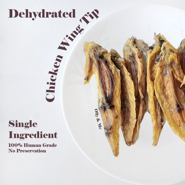 Dehydrated Chicken Wing Tip 100% Natural, Freshly Made (Dog Treats, Cat Treats)