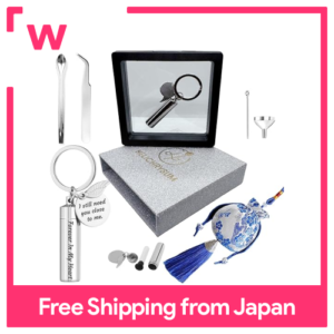 [HELICHRYSUM] Cremation pendant, memorial pendant, bone pendant, mini bone container, hand memorial necklace, free initial engraving, stainless steel, double waterproof, large capacity, memorial jewelry (keychain type)