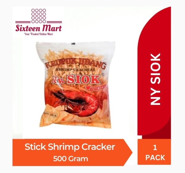 Kerupuk Ny Siok STICK/OVAL Shrimp Cracker 500 Grams Krupuk Keropok Udang (SG)