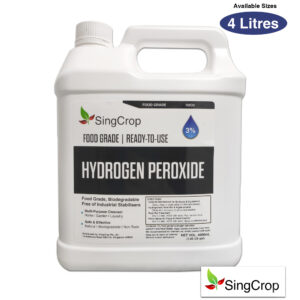 SingCrop Hydrogen Peroxide 3% Food Grade Solution | Multipurpose disinfectant for Home & Garden | h2o2