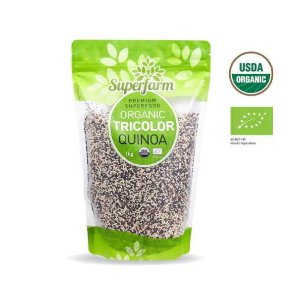 SuperFarm USDA-Certified Organic Tricolor Quinoa 1kg