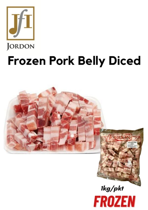 Jordon Premium Frozen Pork Belly Cube 1kg