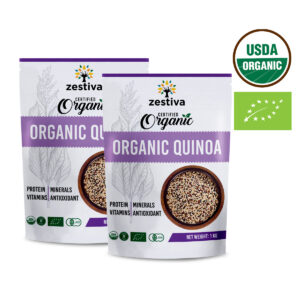 Zestiva Organic Tricolor Quinoa, 1KG or 1KGx2 (New stock)
