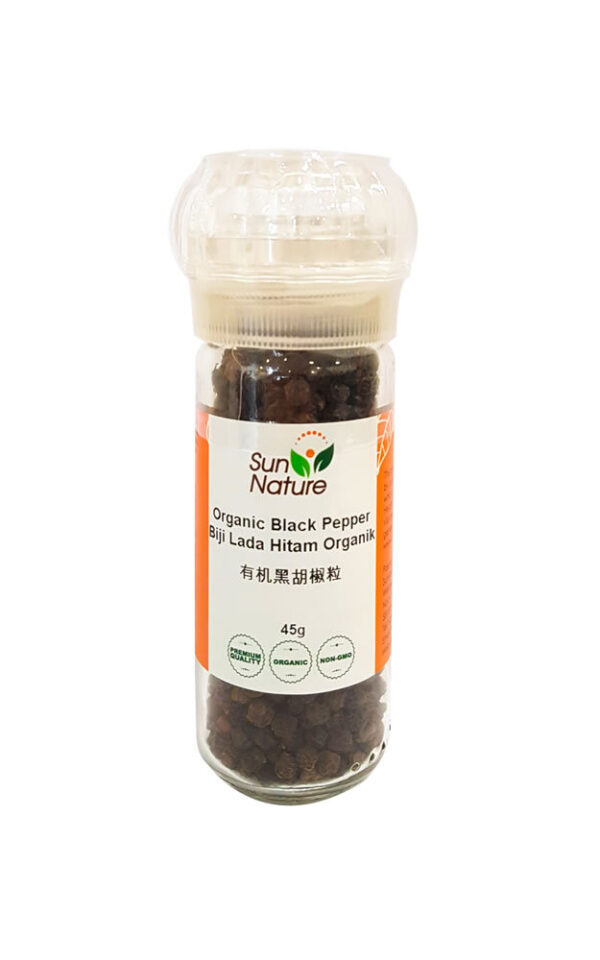 Sun Nature - Organic Black Pepper 45G (Grinder)