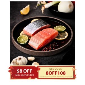 Serve by Hai Sia Seafood Norwegian Salmon Portions - Frozen