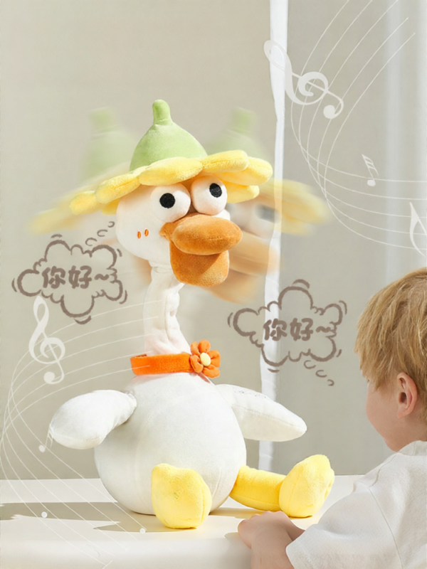 Learning to Speak and Crawl Duck Plush Toy