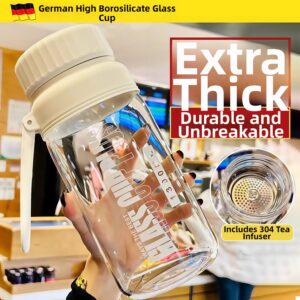 Borosilicate Glass Water Bottle Tea Infuser