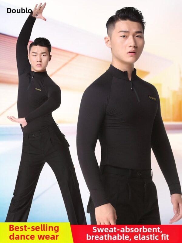 Latin Ballroom Dance Shirt Black