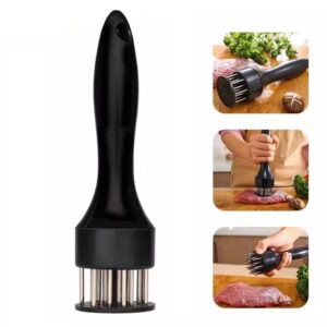 Meat Tenderizer with Ultra Sharp Stainless Steel Needle Blades for Tenderizing and Cooking BBQ, Marinade, Steak,  Poultry