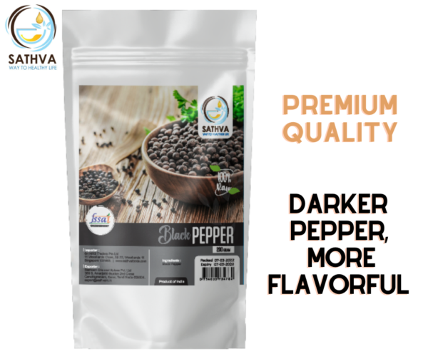 Sathva Black Pepper - 100g/1kg (Bulk Price)