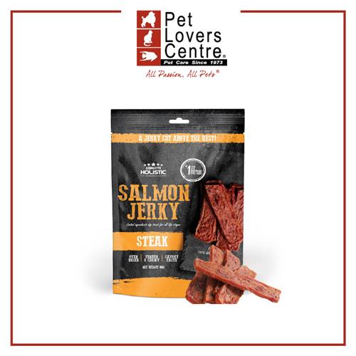 ABSOLUTE HOLISTIC JERKY LIMITED INGREDIENT SALMON STEAK 100g