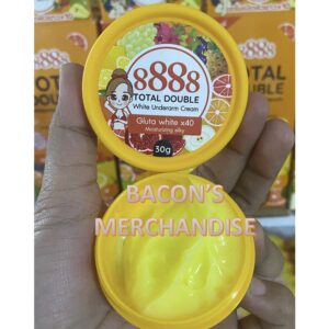 8888 TOTAL DOUBLE WHITE UNDERARM CREAM GLUTA WHITW x40 20grams AUTHENTIC FROM THAILAND