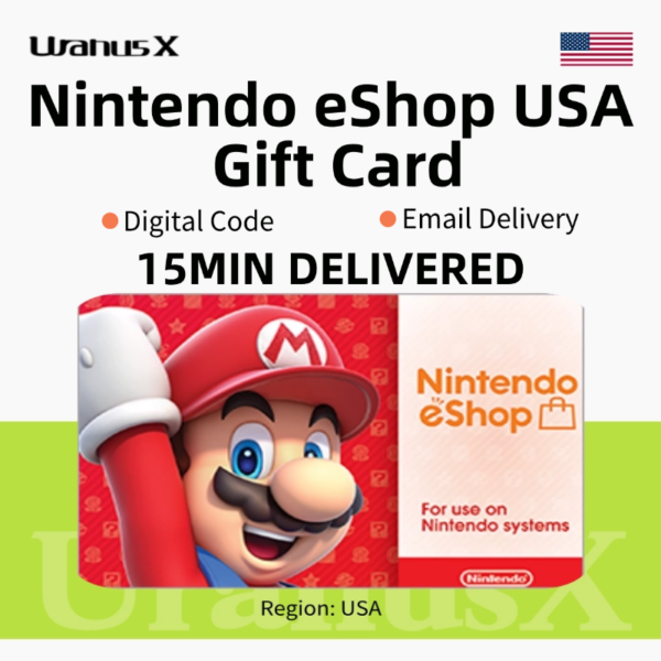 Nintendo eShop gift card US Nintendo Switch eShop Card Code USA⚡Individual & Family Membership Card Switch Credit Points 10 USD~100 USD⚡UranusX.SG 24/7 Fast Email&Chat Delivery